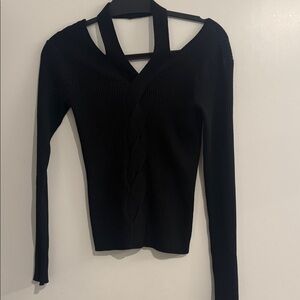 Jonathan Simkhai Black Ribbed Sweater